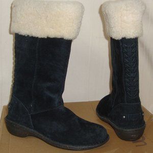 UGG Australia  Women's KARYN Black Suede Sheepskin